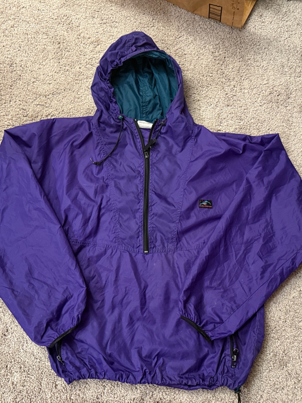Helly Hansen Purple Hooded Windbreaker Jacket